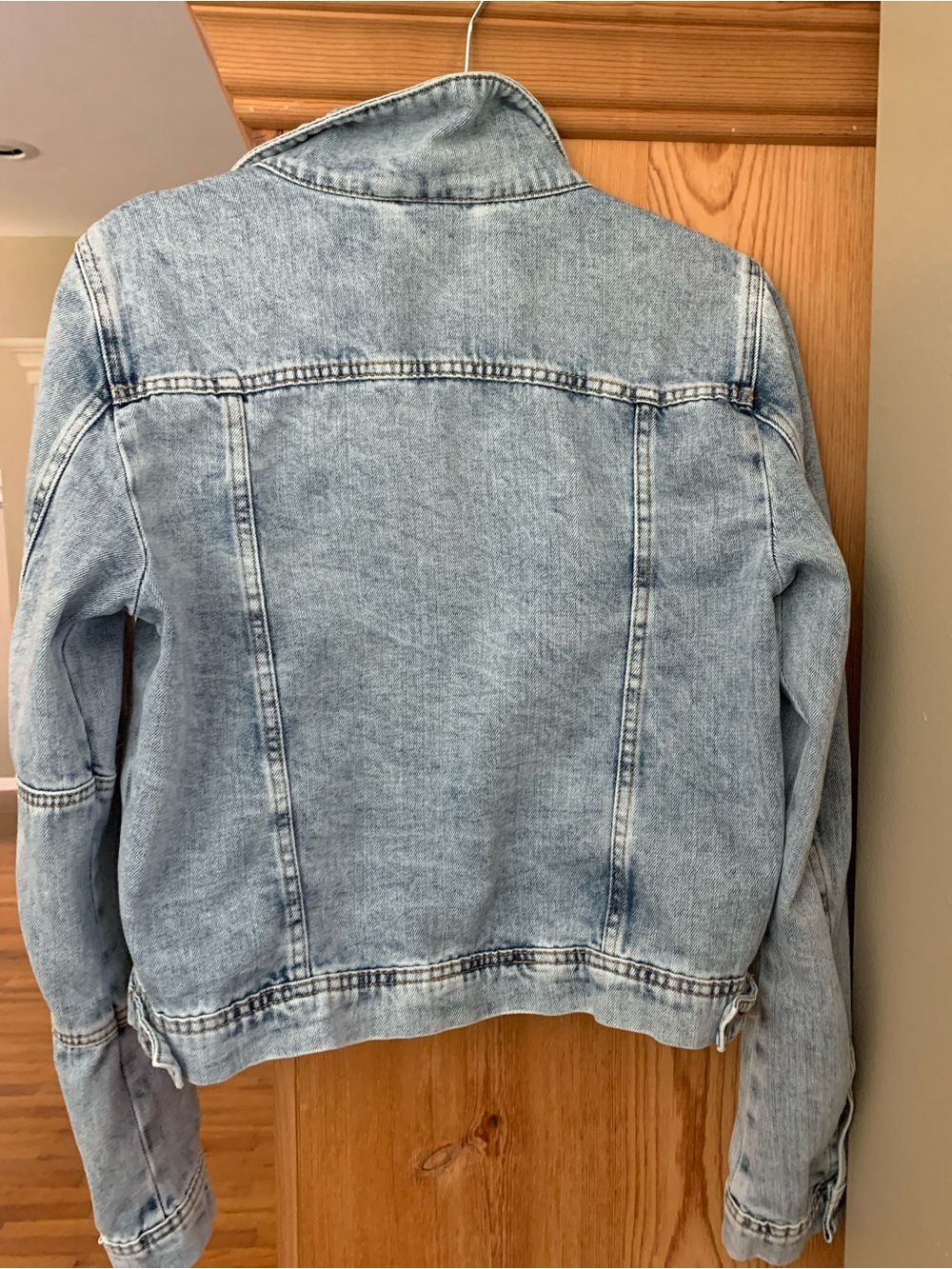 Free People Light Blue Washed Denim Jacket - Picture 7 of 11